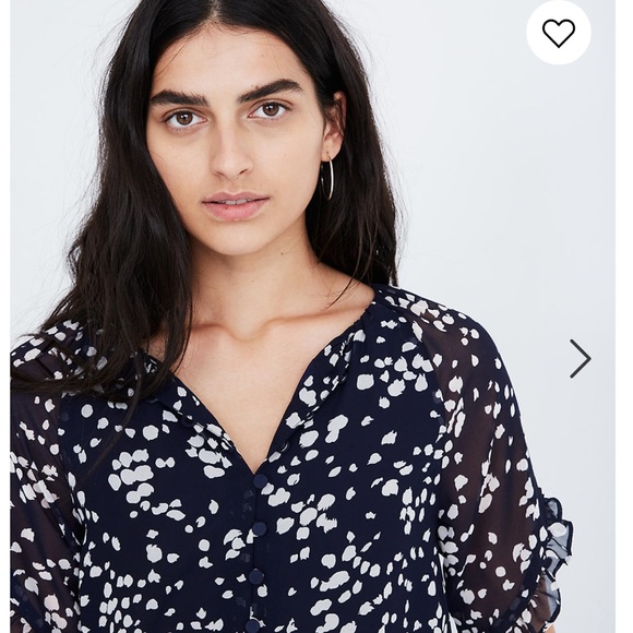 Madewell Memento Ruffle-Sleeve Top - Picture 4 of 10